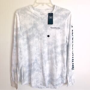 Abercrombie & Fitch Tie Dye Logo Ling Sleeve Tee NWT